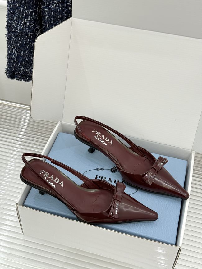 Prada Brushed leather slingback pumps 1I702O-7