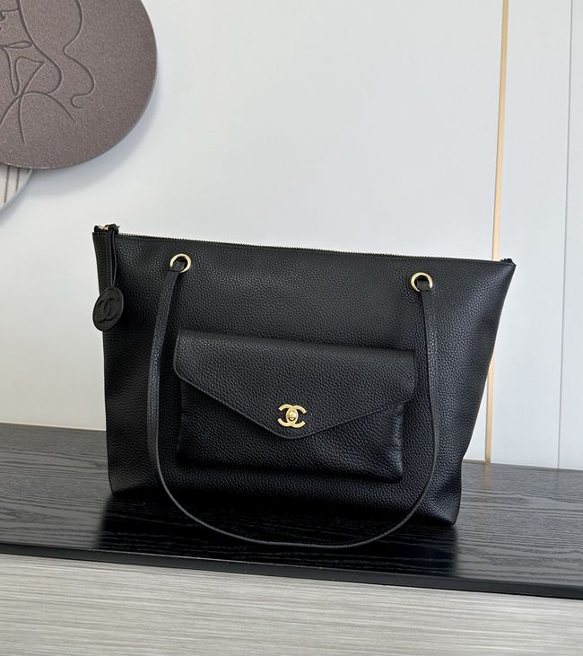 Chanel Shopping Bag Grained Calfskin AS6483 black