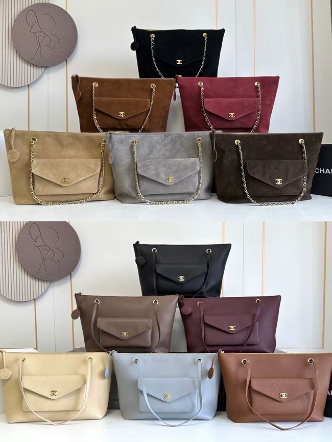 Chanel Shopping Bag Suede AS6483 Burgundy Chanel Shopping Bag Suede AS6483 Burgundy