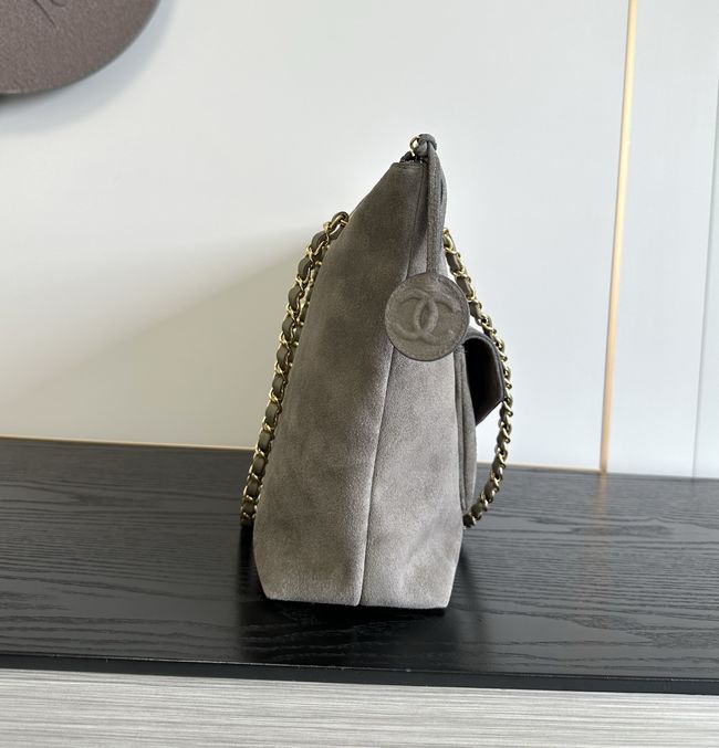 Chanel Shopping Bag Suede AS6483 gary Chanel Shopping Bag Suede AS6483 gary