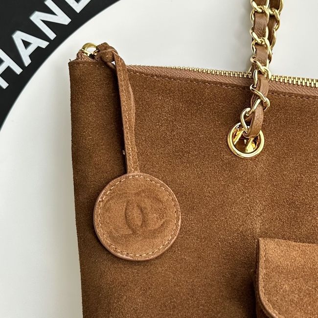Chanel Shopping Bag Suede AS6483 tan Chanel Shopping Bag Suede AS6483 tan