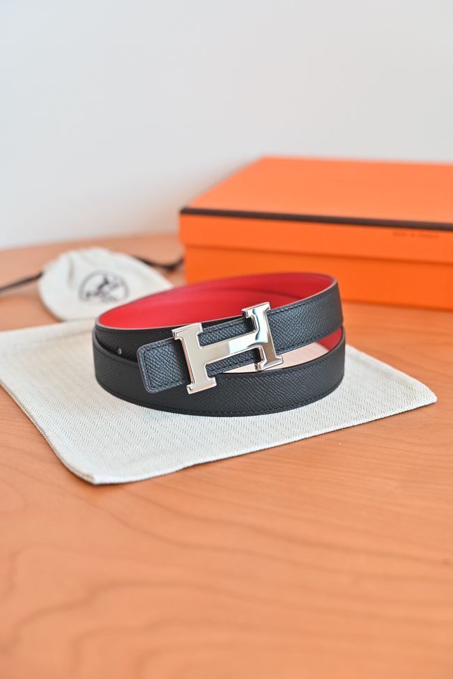 Hermes Constance buckle & double-sided leather belt 24mm H07457-1