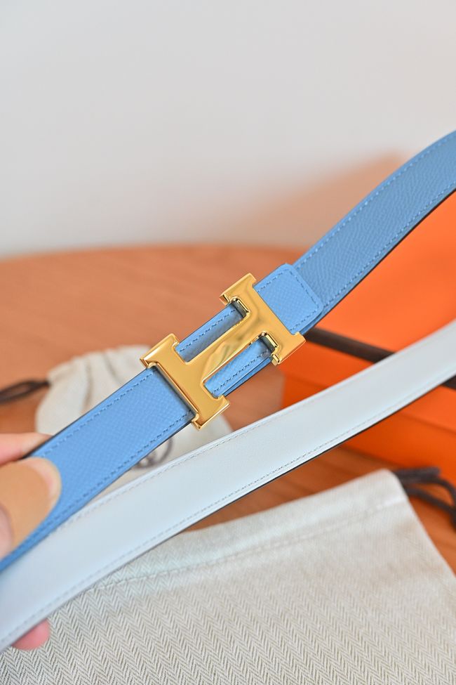 Hermes Constance buckle & double-sided leather belt 24mm H07457-10
