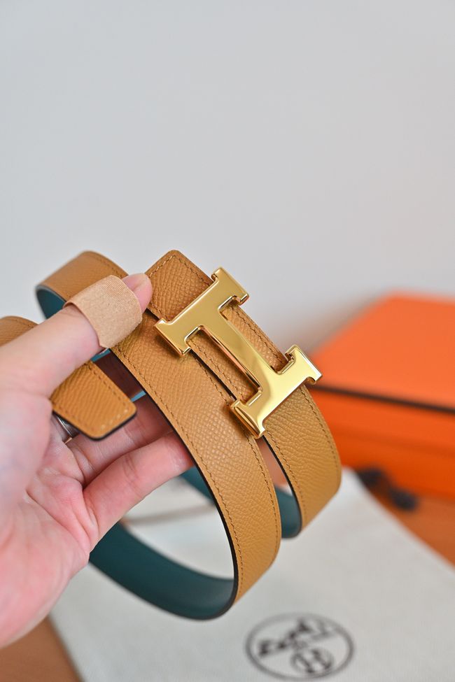 Hermes Constance buckle & double-sided leather belt 24mm H07457-7