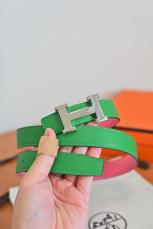 Hermes Constance buckle & double-sided leather belt 24mm H07457-9