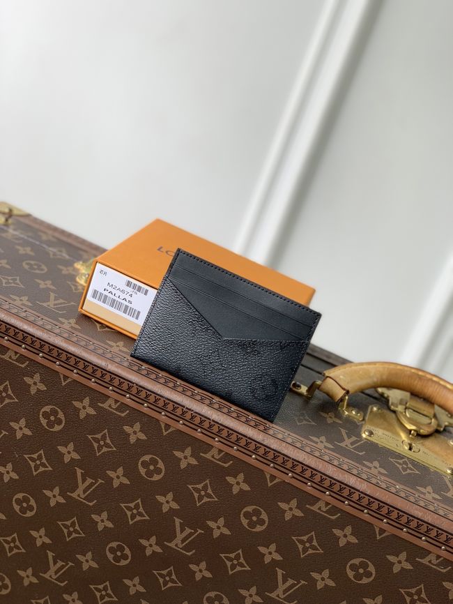 Louis Vuitton Porte-cartes triple M2A674 black Louis Vuitton Porte-cartes triple M2A674 black
