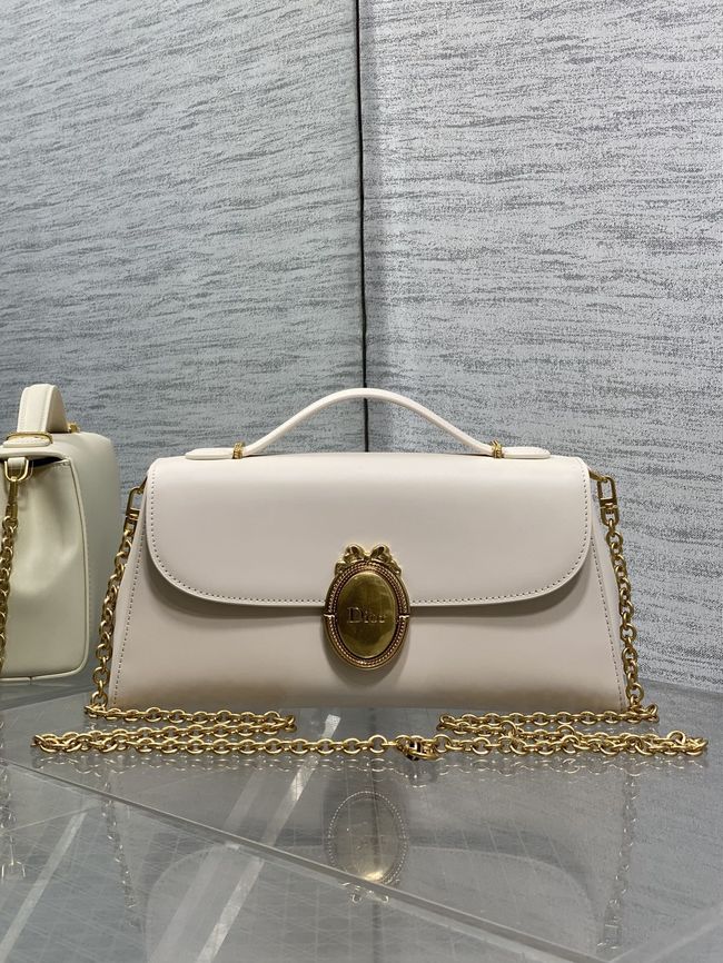 Dior Medaillon Pouch Smooth Calfskin M3671 Cream