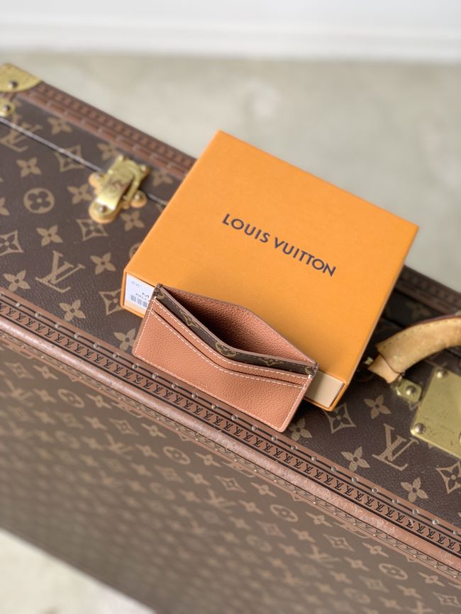 Louis Vuitton Double Card Holder Low Key M26815 tan Louis Vuitton Double Card Holder Low Key M26815 tan