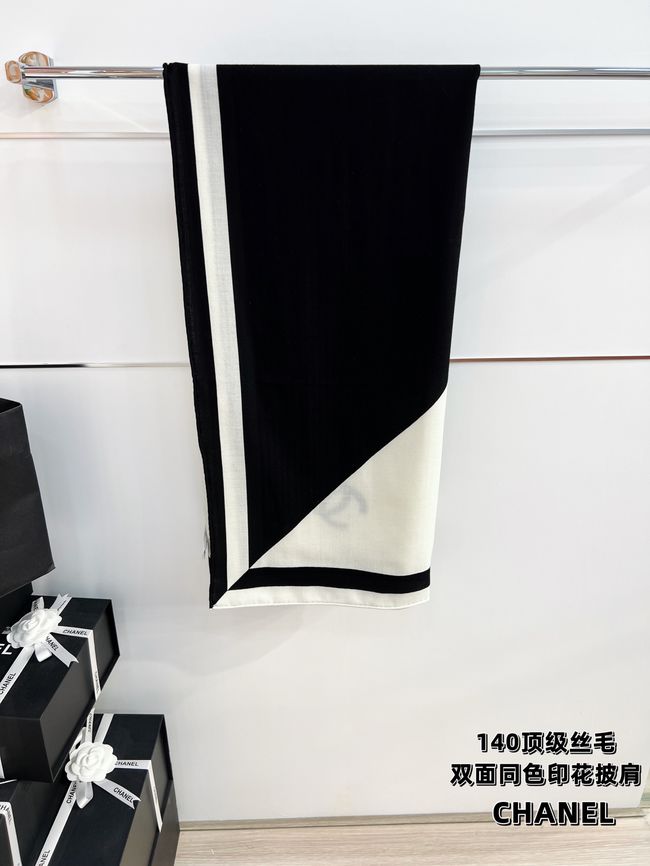 Chanel Wool and Silk Shawl AAC494-1