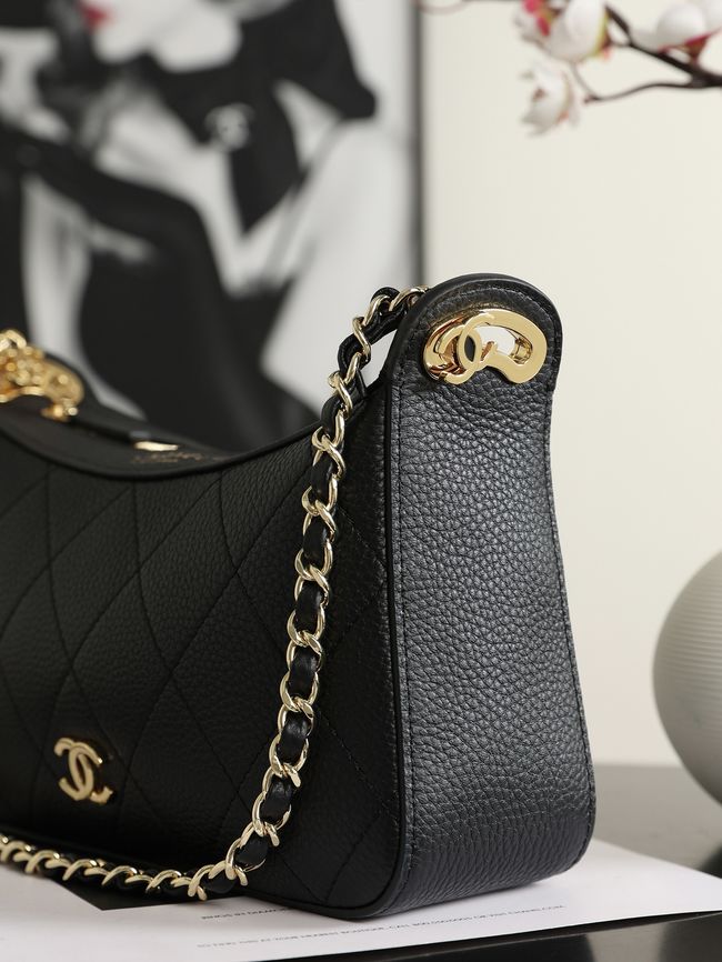 CHANEL Hobo Bag AS6640 black