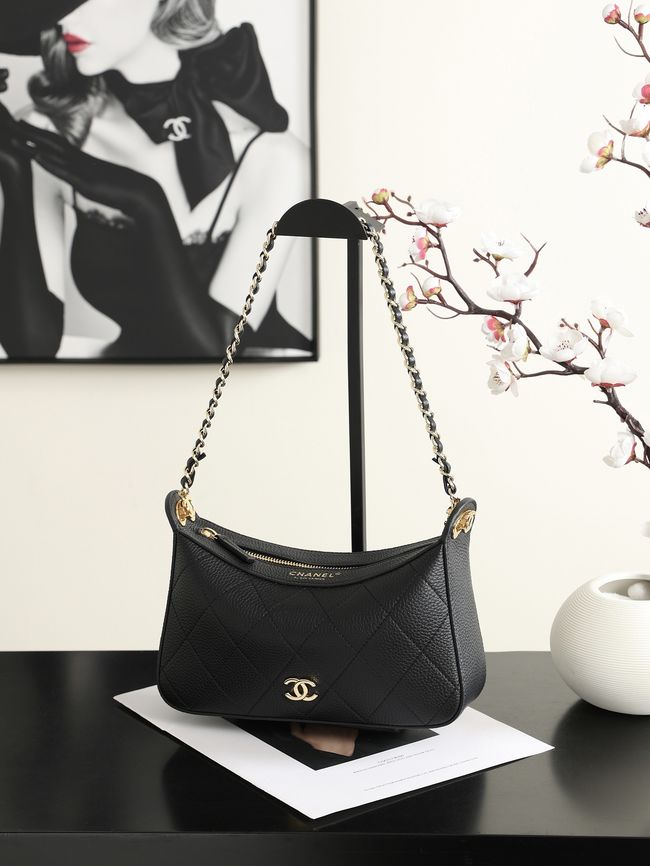 CHANEL Hobo Bag AS6640 black
