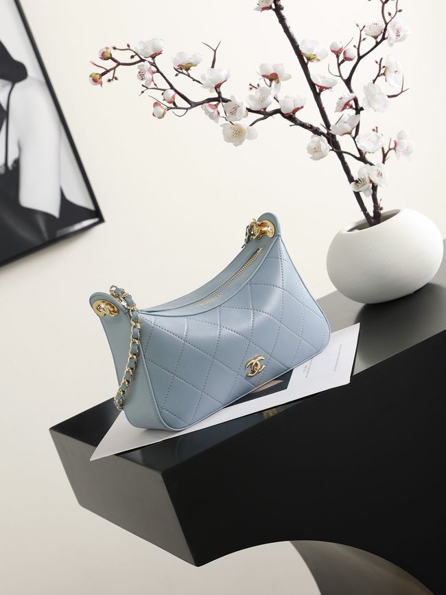 CHANEL Hobo Bag AS6640 blue