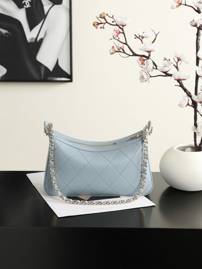 CHANEL Hobo Bag AS6640 blue