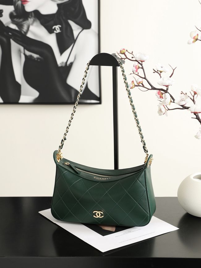 CHANEL Hobo Bag AS6640 green