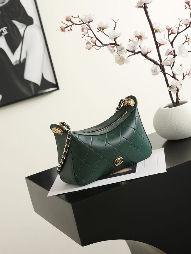 CHANEL Hobo Bag AS6640 green