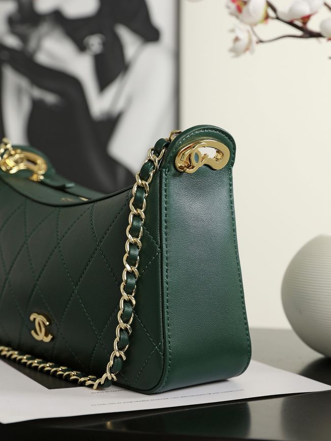 CHANEL Hobo Bag AS6640 green