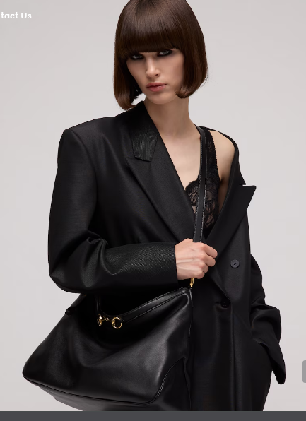 Gucci Starlet large shoulder bag soft leather A00CI2 black