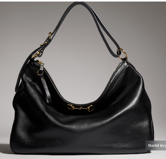 Gucci Starlet large shoulder bag soft leather A00CI2 black
