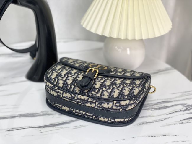 MEDIUM DIOR BOBBY BAG Warm Taupe Box Embroidery M2170 dark blue