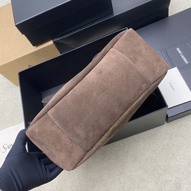 Saint Laurent LE 5 A 7 supple LARGE in suede 850545 ARABICA