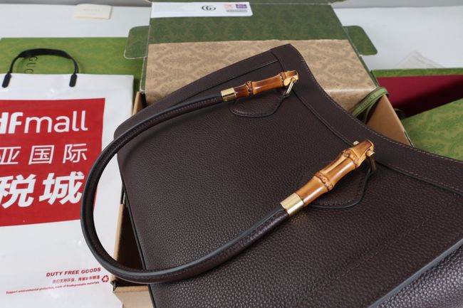 Gucci Bamboo Tote medium bag A005YB Dark brown