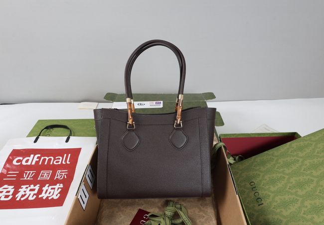Gucci Bamboo Tote medium bag A005YB Dark brown