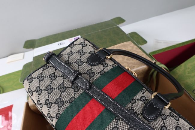 Gucci Borsetto medium boston bag canvas 866732 black Gucci Borsetto medium boston bag canvas 866732 black