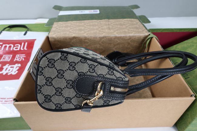 Gucci Borsetto medium boston bag canvas 866732 black Gucci Borsetto medium boston bag canvas 866732 black