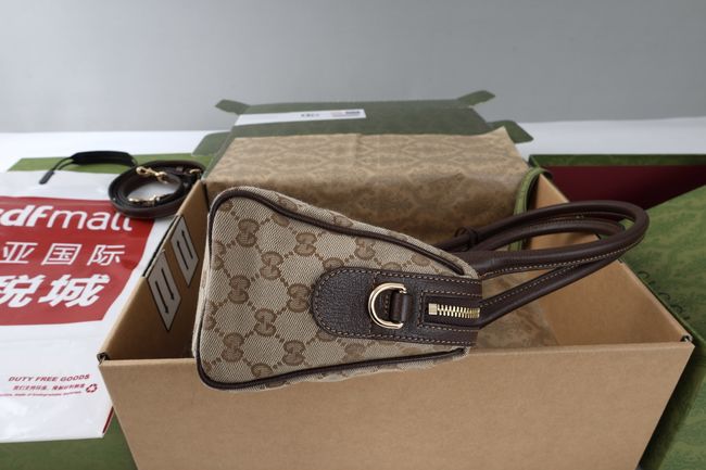 Gucci Borsetto medium boston bag canvas 866732 brown Gucci Borsetto medium boston bag canvas 866732 brown