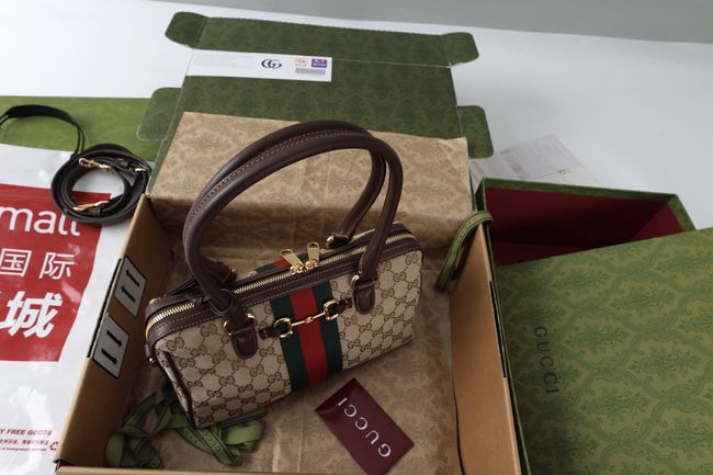 Gucci Borsetto medium boston bag canvas 866732 brown Gucci Borsetto medium boston bag canvas 866732 brown