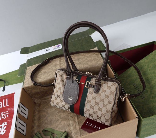 Gucci Borsetto medium boston bag canvas 866732 brown Gucci Borsetto medium boston bag canvas 866732 brown