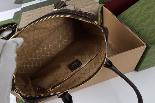 Gucci Borsetto medium boston bag canvas 866732 brown Gucci Borsetto medium boston bag canvas 866732 brown