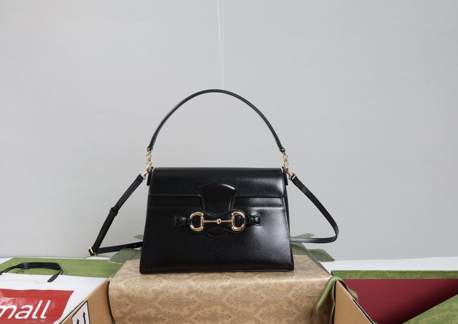 Gucci Horsebit Duomo medium top handle bag A006N6 black Gucci Horsebit Duomo medium top handle bag A006N6 black
