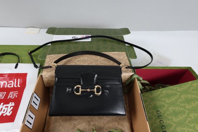 Gucci Horsebit Duomo medium top handle bag A006N6 black Gucci Horsebit Duomo medium top handle bag A006N6 black