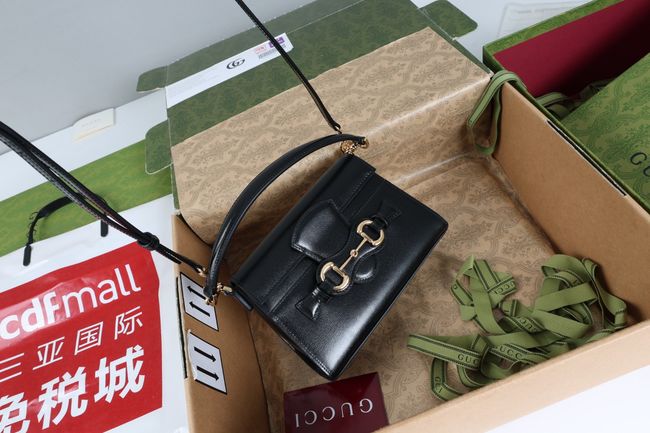 Gucci Horsebit Duomo small top handle bag A006O9 black