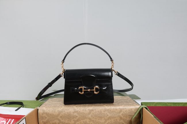 Gucci Horsebit Duomo small top handle bag A006O9 black