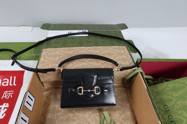 Gucci Horsebit Duomo small top handle bag A006O9 black