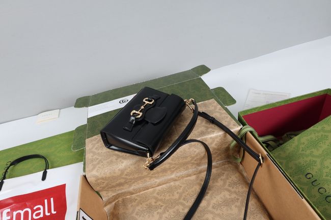 Gucci Horsebit Duomo small top handle bag A006O9 black