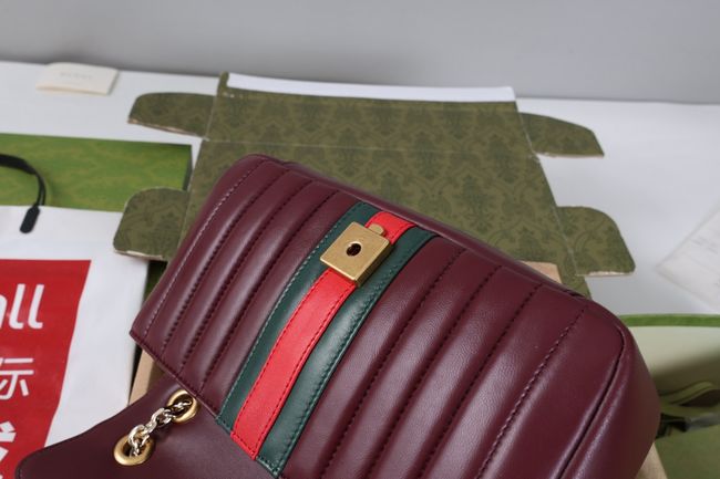 Gucci Jetset GG Marmont medium shoulder bag A005XW burgundy Gucci Jetset GG Marmont medium shoulder bag A005XW burgundy