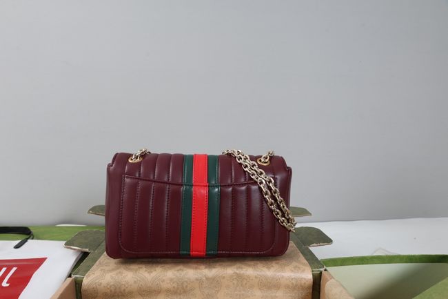 Gucci Jetset GG Marmont medium shoulder bag A005XW burgundy Gucci Jetset GG Marmont medium shoulder bag A005XW burgundy