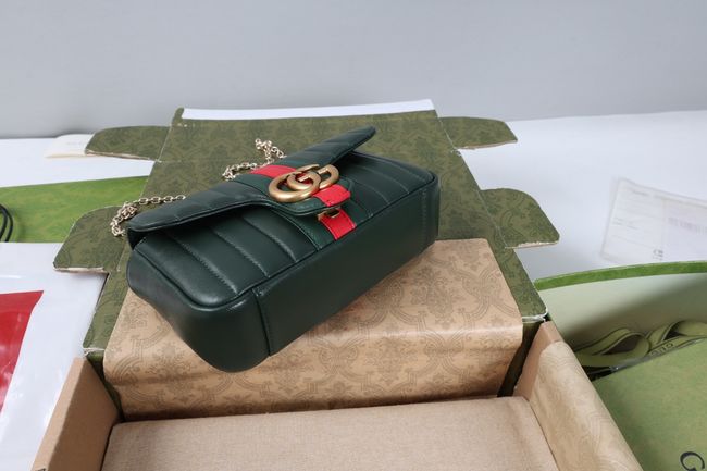Gucci Jetset GG Marmont small shoulder bag A006X1 Dark green Gucci Jetset GG Marmont small shoulder bag A006X1 Dark green