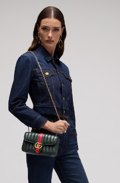 Gucci Jetset GG Marmont small shoulder bag A006X1 Dark green Gucci Jetset GG Marmont small shoulder bag A006X1 Dark green