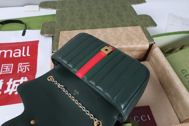 Gucci Jetset GG Marmont small shoulder bag A006X1 Dark green Gucci Jetset GG Marmont small shoulder bag A006X1 Dark green