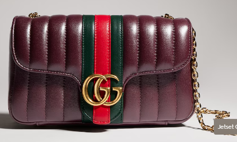 Gucci Jetset GG Marmont small shoulder bag A006X1 burgundy
