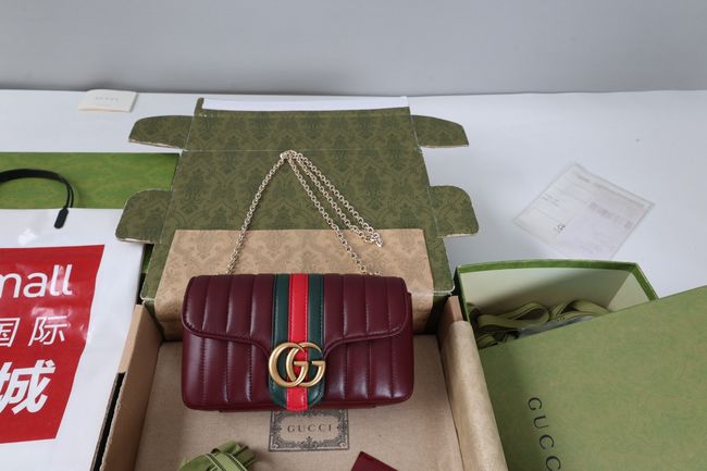 Gucci Jetset GG Marmont small shoulder bag A006X1 burgundy Gucci Jetset GG Marmont small shoulder bag A006X1 burgundy
