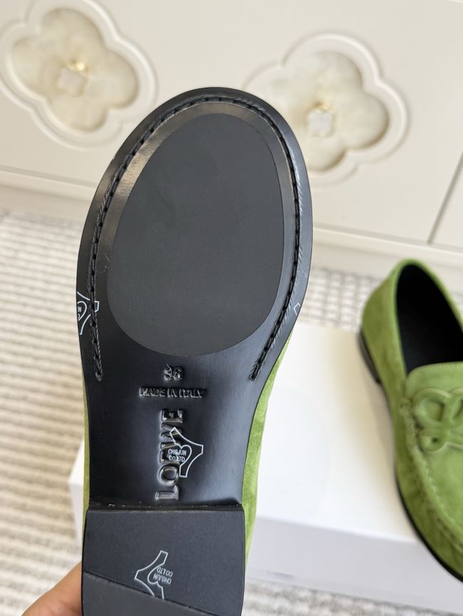 Loewe Suede cowhide Double L loafers VL290-1