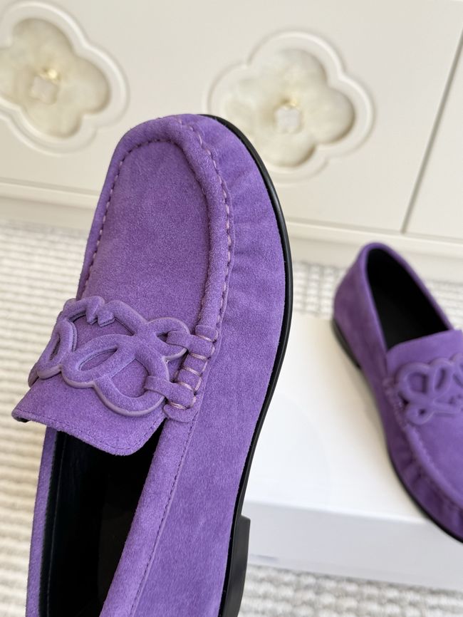 Loewe Suede cowhide Double L loafers VL290-2